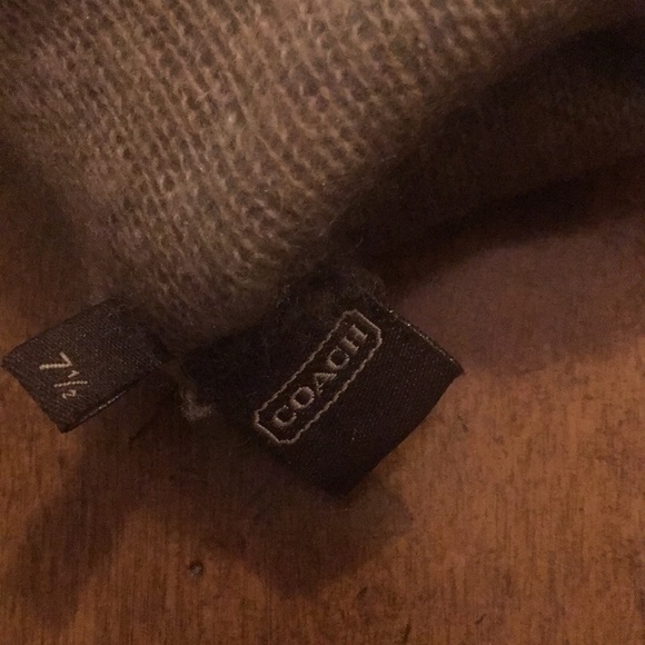 Coach Blue cashmere gloves - Picture 5 of 5